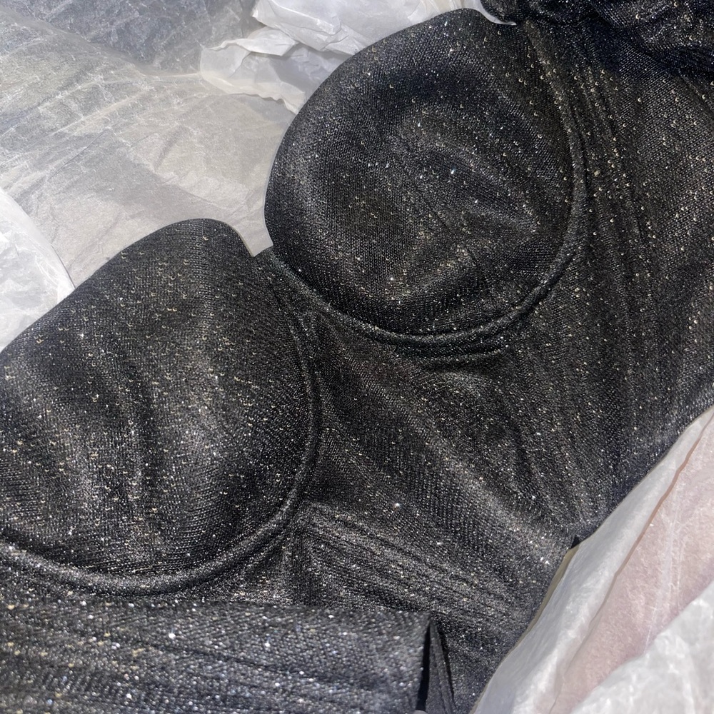 House of CB AMARE BLACK PUFF SLEEVE CORSET - Picture 4 of 5